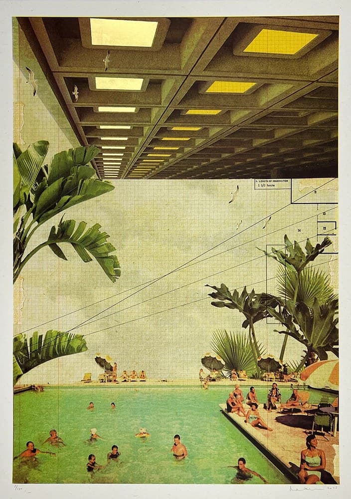 Tropical Swim (Gold) by Maxine Gregson