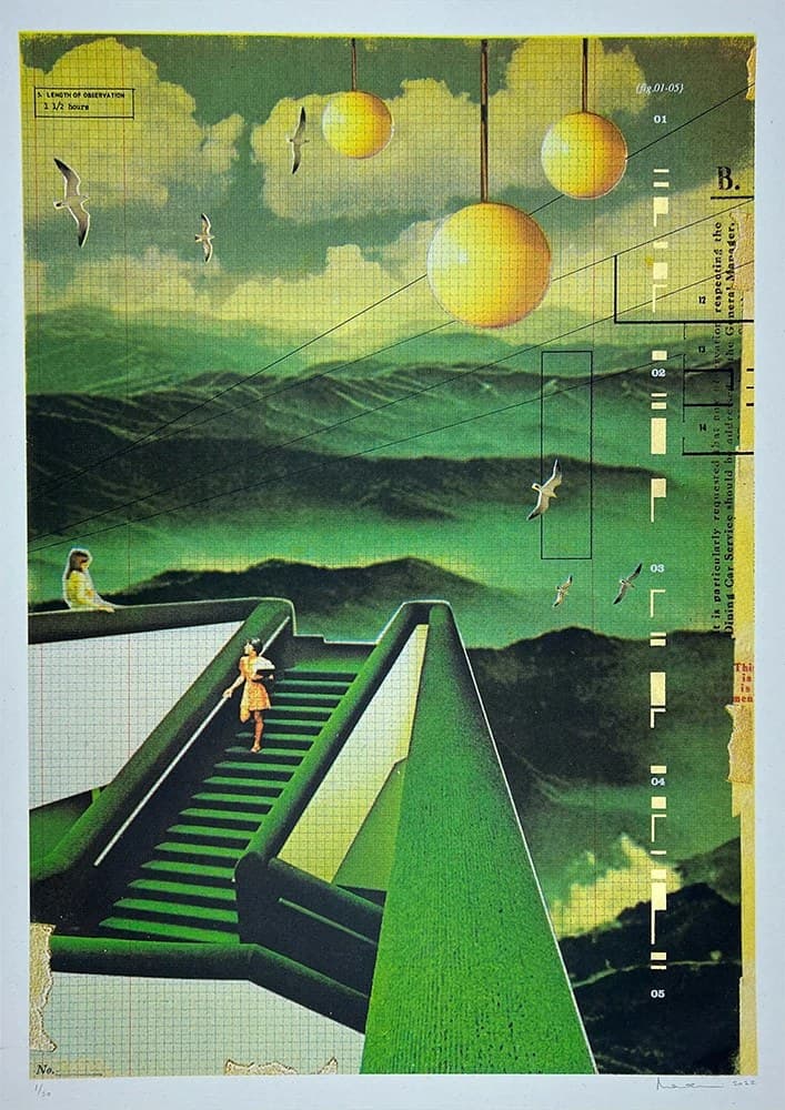 Untitled (Green Stair) by Maxine Gregson
